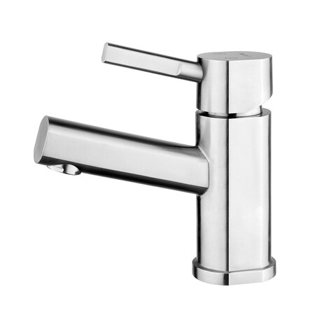 Whitehaus Waterhaus SS, Sgl Hole, Sgl Lever Lavatory Faucet, SS WHS0311-SB-BSS